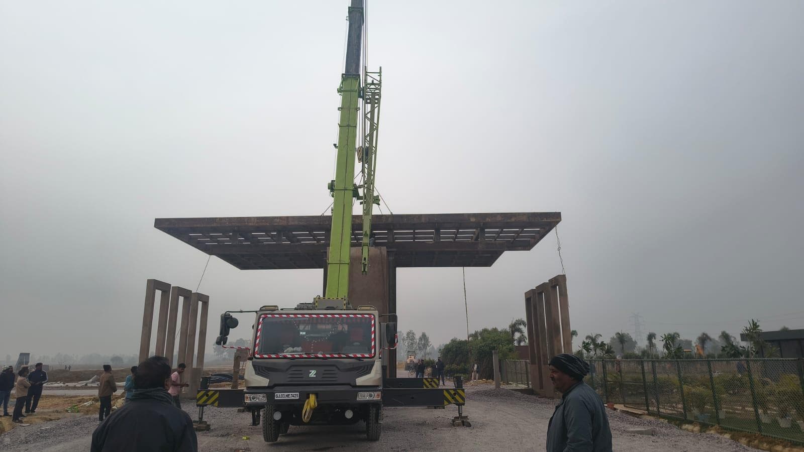 Aashrayam Agrasheel main entrance gate erection 1