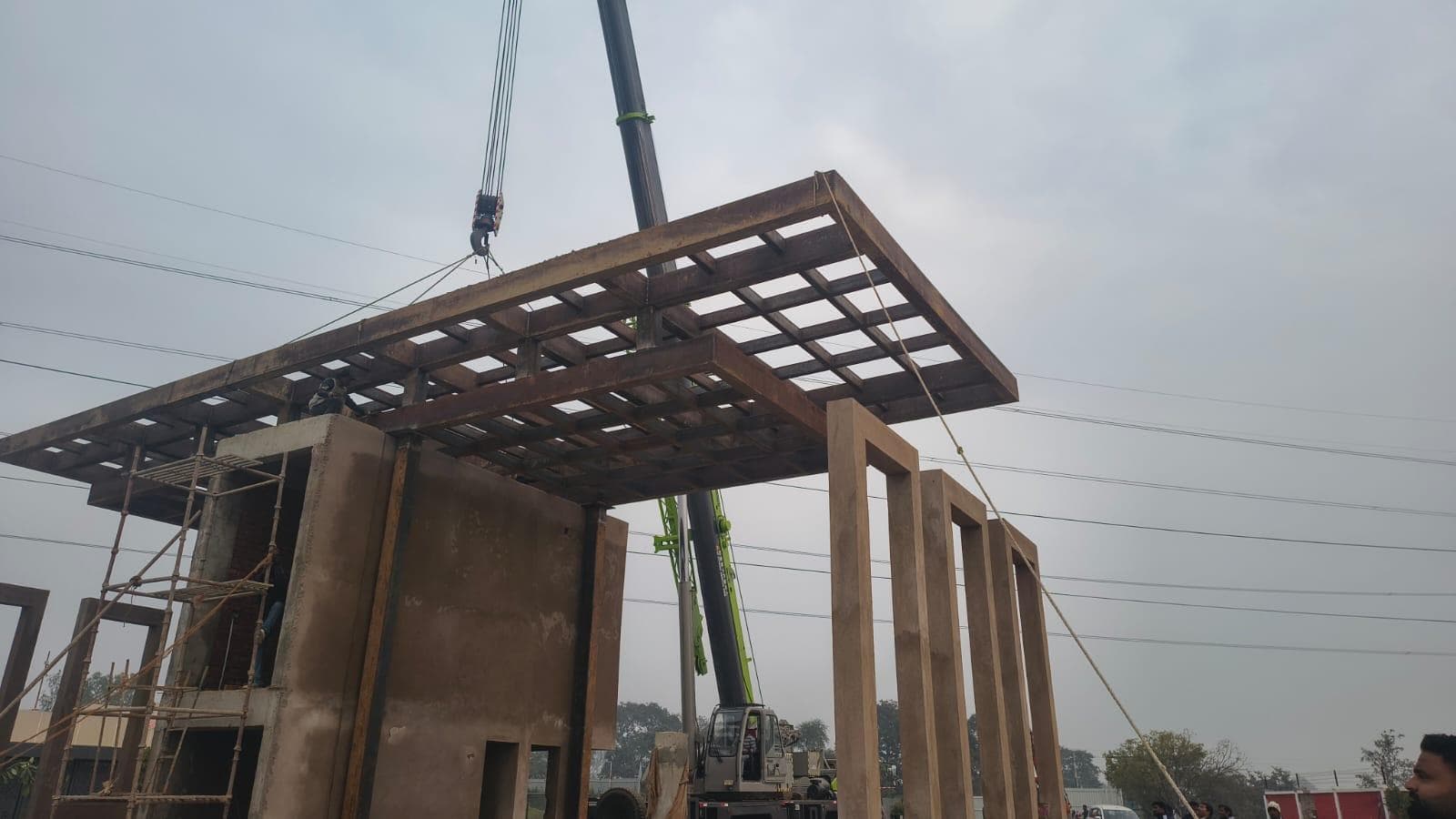 Aashrayam Agrasheel main entrance gate erection 2